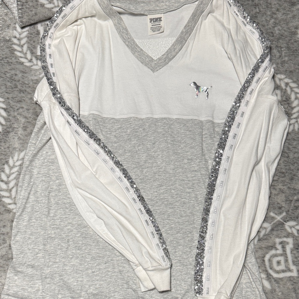 PINK Victoria's Secret Gray Top